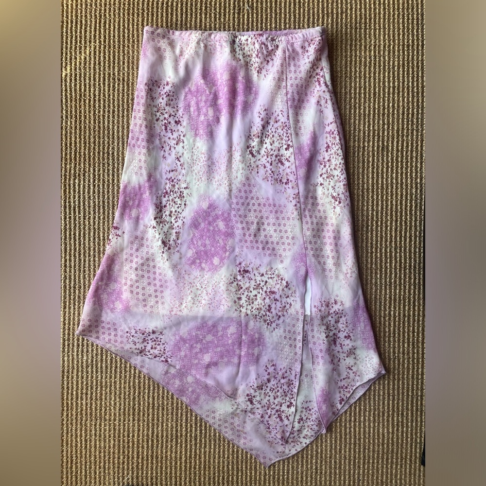 Y2K Paisley Handkerchief-Hem Asymmetrical Peasant Skirt by My Michelle Large VTG